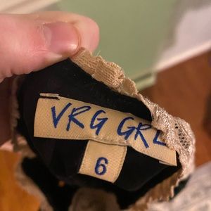 Vrg girl lace black mini dress size 6
